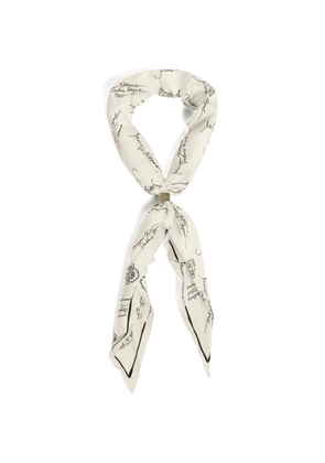 Maison Kitsuné Poetic Paris scarf - White
