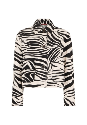 Max Mara zebra-print cropped jacket - Neutrals