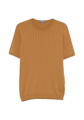 People Of Shibuya ribbed-knit short-sleeve T-shirt - Brown