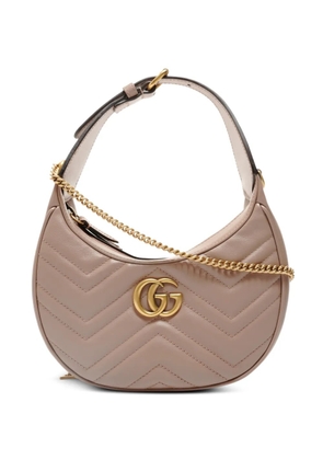 Gucci Pre-Owned 2022 mini GG Marmont half-moon shoulder bag - Neutrals