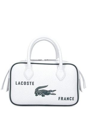 Lacoste logo print tote bag - White