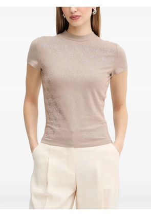 GUESS USA 4G-embellished T-shirt - Neutrals