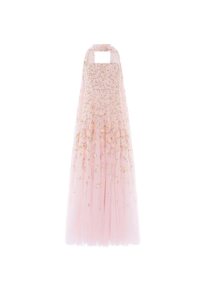 Needle & Thread Lea Ditsy floral-embroidered maxi dress - Pink