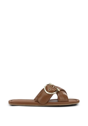 Ferragamo Elyzia buckle-detail crossover sandals - Brown