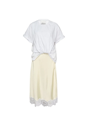 3.1 Phillip Lim lace-trim twisted-front midi dress - White