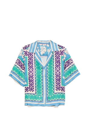 SANDRO graphic-print short-sleeve shirt - Green