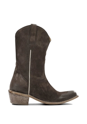 Moma suede western boots - Brown