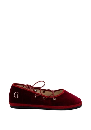 Gondolina Batea lace-up ballet flats - Red