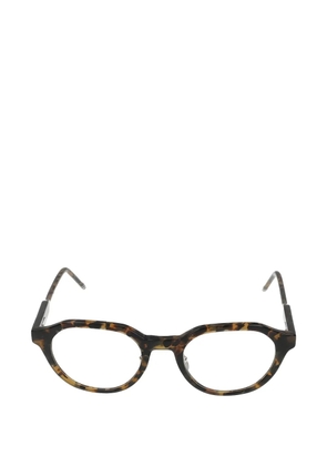Thom Browne tortoiseshell-effect round-frame glasses