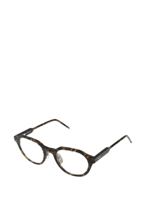 Thom Browne tortoiseshell-effect round-frame glasses