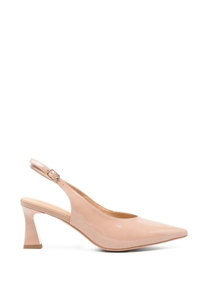 SERGIO MORETTI FIRENZE patent-leather slingback pumps - Neutrals