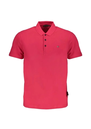 Napapijri logo-embroidered short-sleeve polo shirt - Pink