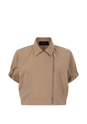 Fabiana Filippi cropped jacket - Brown