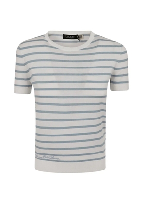 Lauren Ralph Lauren striped knitted T-shirt - White
