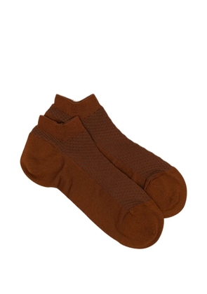 Zegna waffle-knit ankle socks - Brown