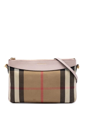 Burberry Pre-Owned 2000-2017 House Check Canvas Derby Peyton crossbody bag - Brown