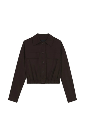 BOSS elasticated-waist cropped jacket - Brown