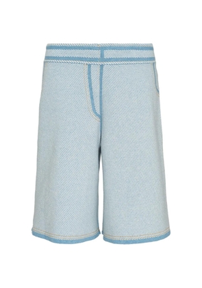 3.1 Phillip Lim denim-print shorts - Blue