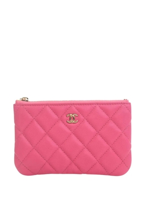 CHANEL Pre-Owned 2021-2026 Mini Quilted Caviar O Case pouch - Pink