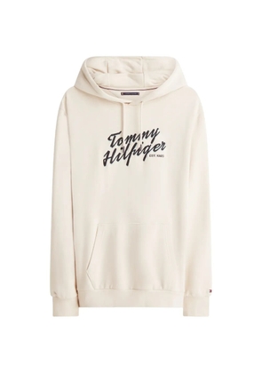 Tommy Hilfiger logo-embroidered hoodie - Neutrals