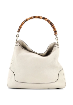 Gucci Pre-Owned Diana Bamboo Shoulder Bag Leather Medium hobo bag - White