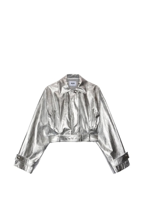 MSGM belted jacket - Silver