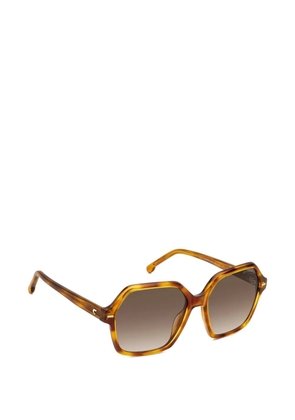 Carrera geometric-frame sunglasses - Brown