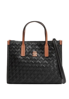 Tommy Hilfiger logo-plaque tote bag - Black