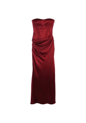 Nafsika Skourti Perido corset-style draped dress - Red