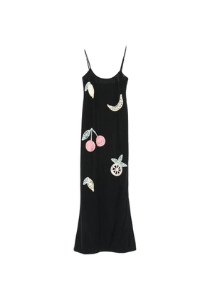 Leslie Amon Fruit Punchmaxi slip dress - Black