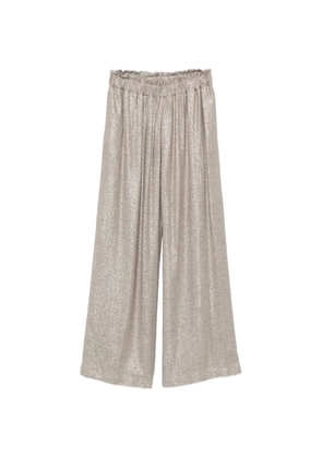 Diega metallic wide-leg palazzo pants - Silver