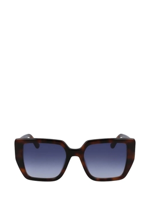Karl Lagerfeld tortoiseshell-effect square-frame sunglasses - Brown