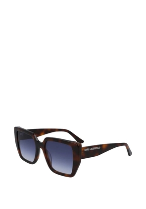 Karl Lagerfeld tortoiseshell-effect square-frame sunglasses - Brown