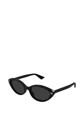 Gucci Eyewear cat-eye logo-plaque sunglasses - Black