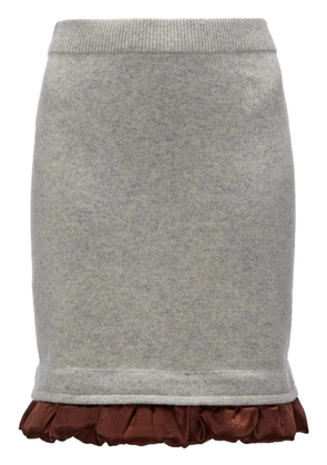 JW Anderson satin-trimmed mini skirt - Grey