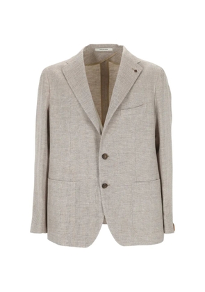 Tagliatore herringbone-weave blazer - Neutrals