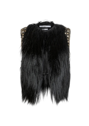 Givenchy Pre-Owned Studded fur gilet - Black