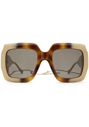 Gucci Eyewear oversized frame sunglasses - Brown