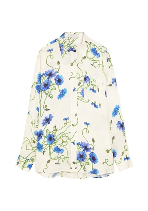 Stella McCartney floral-print button-up shirt - White