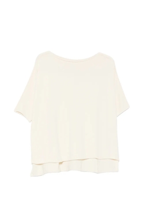 Liviana Conti stepped-hem T-shirt - Neutrals