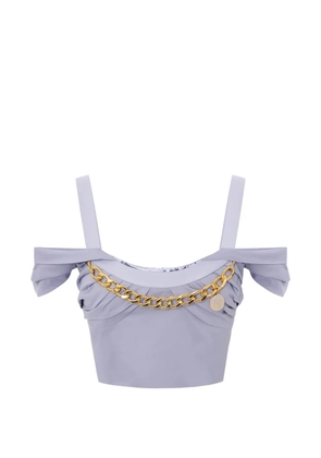 Elisabetta Franchi off-shoulder top - Purple