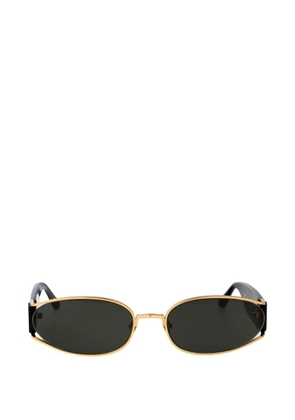 Linda Farrow Shelby oval-frame sunglasses - Gold