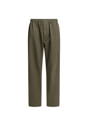 Goldwin Screen elasticated-waistband seersucker-texture trousers - Green