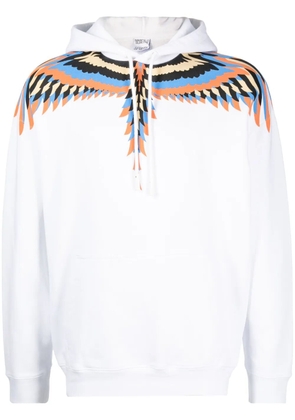COUNTY OF MILAN Wings-print cotton hoodie - White