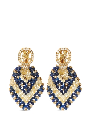 LB Exclusive sapphire and diamond 18K yellow gold earrings