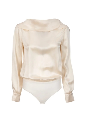 Catalina Sophia silk bodysuit - Neutrals