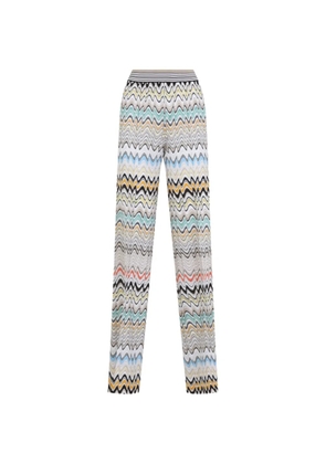 Missoni zigzag-knit trousers - Neutrals