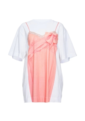Simone Rocha trompe l'oeil bow-detail T-shirt - White