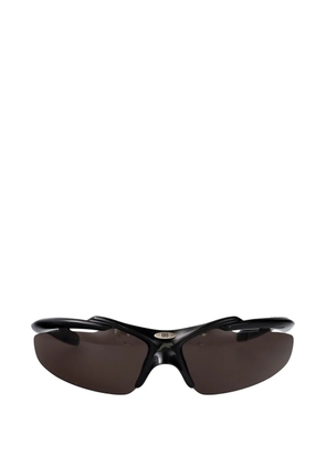 Balenciaga BB-plaque geometric-frame sunglasses - Black