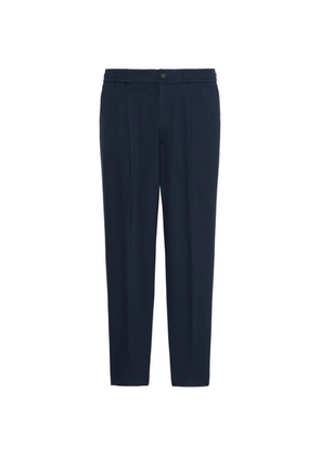 Calvin Klein pleated elasticated-waist trousers - Blue